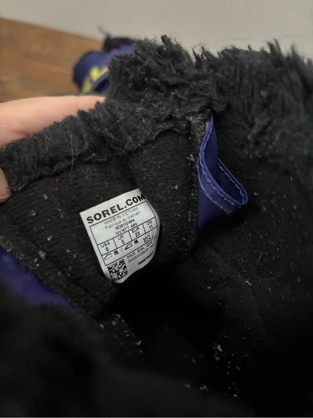 Sorel Snow Commander Kids' Purple Winter Snow Boots Size 6